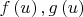 $f\left( u \right),g\left( u \right)$