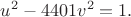$\displaystyle u^2-4401v^2=1.$