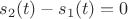 $s_2(t)-s_1(t)=0$