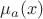 $\mu_a(x)$