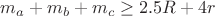 $m_a+m_b+m_c \ge 2.5R+4r$