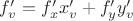 $f'_v=f'_xx'_v+f'_yy'_v$