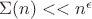 $\Sigma(n)<<n^{\epsilon}$