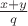 $\frac{x+y}q$