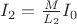 $I_2=\frac{M}{L_2}I_0$ $I_2=\frac{M}{L_2}I_0$