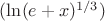 $(\ln(e+x)^{1/3})$ $(\ln(e+x)^{1/3})$