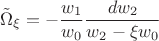 $$
    \tilde{\Omega}_{\xi} = -\frac{w_1}{w_0} \frac{ dw_2}{w_2 - \xi w_0}
$$