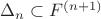 $\Delta_n\subset F^{(n+1)}$