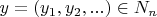 $y = (y_1, y_2, ...) \in N_n$