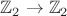 $\mathbb{Z } _{2}\to \mathbb{Z } _{2}$