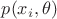 $p(x_i, \theta)$