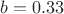 $b=0.33$