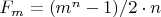 $F_m=(m^n-1)/2\cdot n $