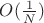 $O(\frac{1}{N})$