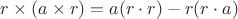 $r\times(a\times r)=a(r\cdot r)-r(r\cdot a)$