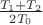 $ \frac {T_1+T_2}{2T_0} $