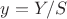 $y=Y/S$