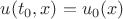 $u(t_{0},x)=u_{0}(x)$