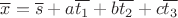$\overline{x}=\overline{s}+a\overline{t_1}+b\overline{t_2}+c\overline{t_3}$ $\overline{x}=\overline{s}+a\overline{t_1}+b\overline{t_2}+c\overline{t_3}$