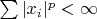 $\sum |x_i|^p <\infty$