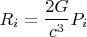 $$R_i=\frac{2G}{c^3}P_i$$