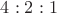 $4 : 2 : 1$