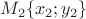 $M_2\{x_2;y_2\}$ $M_2\{x_2;y_2\}$