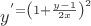 $y^'=\left(1+\frac{y-1}{2x}\right)^2$