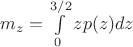 $m_z=\int\limits_{0}^{3/2}z p(z) dz$