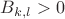 $B_{k,l}>0$