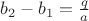 $b_2-b_1=\frac qa$