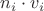 $n_i \cdot v_i$ $n_i \cdot v_i$