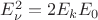 $E_\nu^2 = 2 E_k E_0