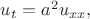 $
u_t=a^2u_{xx},
$