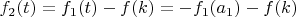 $f_2(t)=f_1(t)-f(k)=-f_1(a_1)-f(k)$