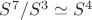 $S^7/S^3\simeq S^4$