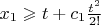 $x_1 \geqslant t + c_1\frac {t^2}{2!}$