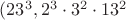 $(23^3,2^3 \cdot 3^2 \cdot 13^2$