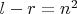$l-r=n^2$
