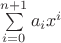 $\sum\limits_{i=0}^{n+1}a_ix^i$