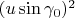 $(u\sin\gamma_0)^2$