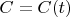 $C=C(t)$