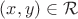$(x,y)\in\mathcal R$