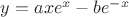 $y=axe^x-be^{-x}$