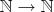 $\mathbb N\to\mathbb N$