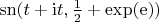 $\mathrm{sn}(t+\mathrm{i}t,\frac{1}{2}+\exp(\mathrm{e}))$