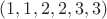 $(1,1,2,2,3,3)$