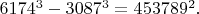$6174^3-3087^3=453789^2.$