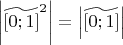 $\left|{\widetilde{[0;1]}}^2\right|=\left|\widetilde{[0;1]}\right|$