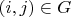 $(i,j)\in G$